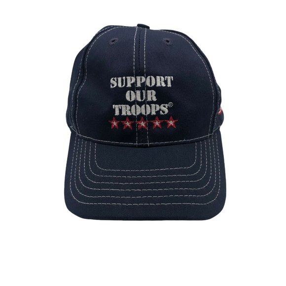 Goodyear Support Our Troops American Flag Give Back Navy Blue Hat - Picture 1 of 5